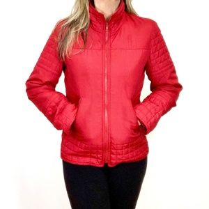 Club Monaco Red Puffer Packable Jacket